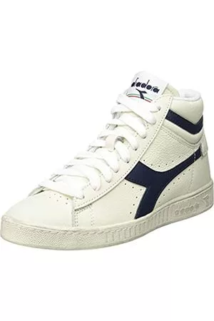 Diadora Unisex Game L HIGH Waxed Gymnastikschuh, White Blue Caspian Sea, 42.5 EU