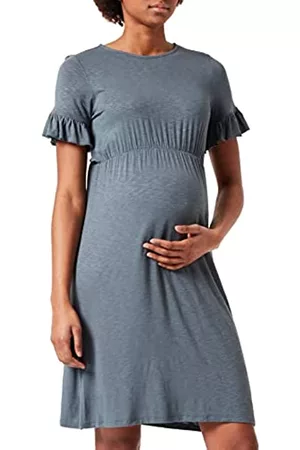 Noppies Damen Kleider - Maternity Damen Dress Short Sleeve Leon Kleid, Dark Slate-P558, XL