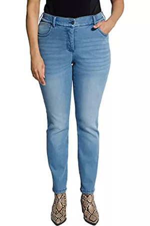 Ulla Popken Damen Cropped Jeans - Damen Hose 797946 Jeans, Blue Denim, 50