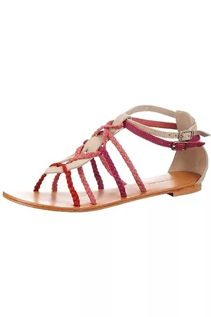 Antik Batik Damen Sandalen - Damen KAZOU Sandalen, Pink (PINK), 40