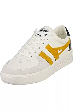 Gola Damen Grandslam Trident Sneaker, White/Sun/Navy, 38 EU