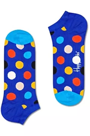 Happy Socks Socken & Strümpfe - Unisex Big Dot Low Socks, Blue-White-Black-Orange-Yellow, 36-40