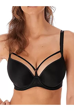 Freya Damen BHs & Bustiers - Damen Awakening Moulded Plunge Deco Underwire Bra T-Shirt-BH, schwarz, 75E