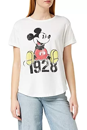 Disney Damen Shirts - Damen Mickey Mouse Club T-Shirt, weiß, 34