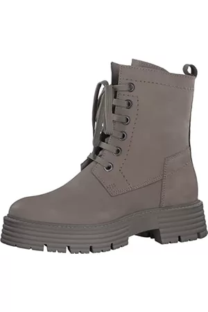 Marco Tozzi Damen 2-2-25217-29 Leder Schnürstiefelette Stiefelette, Taupe Nubuck, 42 EU