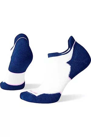 Smartwool Damen Unterwäsche - Women's Run Targeted Cushion Low Ankle Socks – No Show Running Socks - White, L