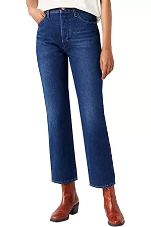 Wrangler Damen Cropped Jeans - Damen WILD West Jeans, Blue Horizons, 40W / 32L