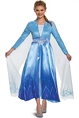 Disguise Damen Anzüge - Damen Disney Elsa Frozen 2 Deluxe Erwachsene Kostüm, Blau, L