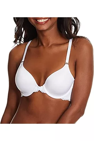 Maidenform Damen BHs & Bustiers - Damen Schalen BH, Pure Genius Soutien-gorge Dos Nageur Dentelle Ouverture Devant Einfarbig, Gr. 75B (Herstellergröße: 34B), Weiß