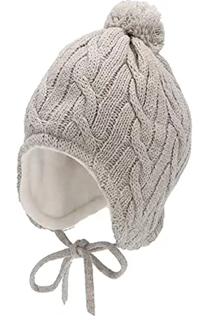 Sterntaler Hüte - Unisex Baby Söckchen 3er-pack Ringel Beanie Hat, silber mel., 49 EU