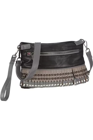 Fornarina Damen Clutches - Bags AIF B525PS15 Eracle, Damen Schultertaschen, Schwarz (black 00), 27 x 5 x 17 cm (B x H x T)