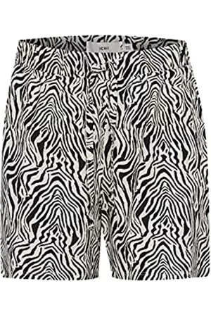 Ichi Damen Shorts - IHLISA SHO7 Damen Chino Shorts Bermuda Kurze Hose mit Allover-Print, Größe:M, Farbe:Birch (130905)