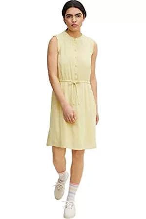 TOM TAILOR Damen Freizeitkleider - Damen Sommerkleid mit Kordelzug 1031310, 29567 - Soft Lime, S