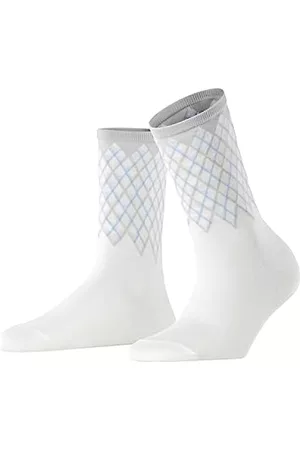 Burlington Damen Socken & Strümpfe - Damen Socken Mayfair W SO Baumwolle gemustert 1 Paar, Weiß (Off-White 2049), 36-41