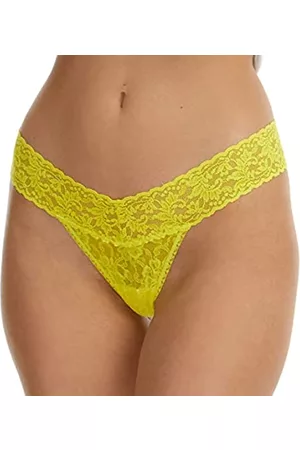Hanky Panky Damen Strings - Damen Signature Lace, Low Rise Thong, Rolled Tangahöschen, Sunny Day, One Size