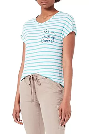 Timezone Damen Shirts - Damen Striped T-Shirt, White Pool Stripe, L