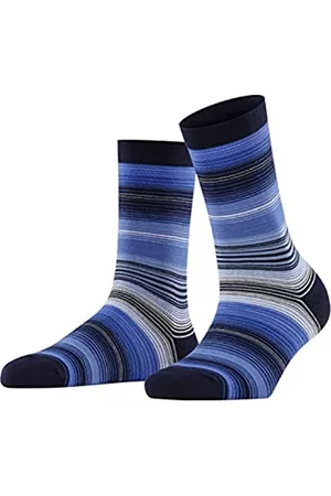 Burlington Damen Socken & Strümpfe - Damen Socken Stripe W SO Baumwolle gemustert 1 Paar, Blau (Marine 6120), 36-41