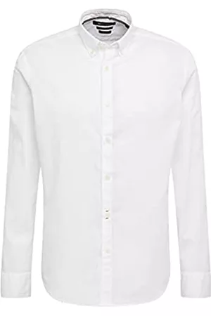 Marc O’ Polo Herren Poloshirts - Herren B21766842156 Freizeithemd, Weiß (White 100), Medium (Herstellergröße: M)