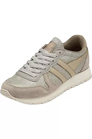 Gola Damen Sneakers - Damen Daytona Lizard Sneaker, Feather Grey/Gold, 37 EU