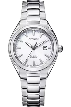 Citizen Damen Damen Analog Quarz Uhr mit Titan Armband EW2610-80A