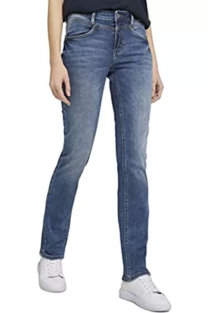 TOM TAILOR Damen Straight Jeans - Damen Alexa Straight Jeans 1027524, 10281 - Mid Stone Wash Denim, 29W / 30L
