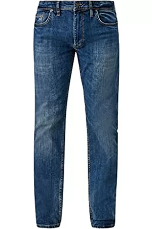 s.Oliver Herren Cropped Jeans - Herren 130.11.899.26.180.2111599 Pants, Blue Stretched Denim, 33W / 32L EU