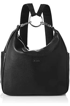 Bree Damen Handtaschen - Damen NOLA 10 Rucksackhandtasche, Schwarz (Black), 32x9x28 cm (B x H x T)