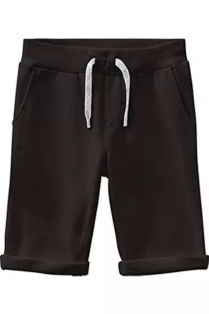NAME IT Jungen Shorts - Jungen NKMVERMO Long SWE UNB F NOOS Shorts, Black, 152