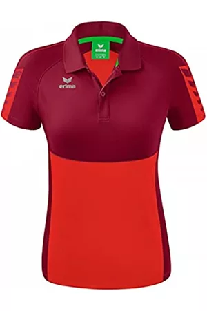 Erima Damen Shirts - Damen Six Wings Sport Polohemd, rot/bordeaux, 42
