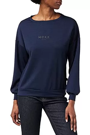 Mexx Damen Sweatshirts - Women's Crewneck Sweater Sweatshirt, Navy, XS