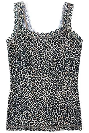 Hanky Panky Damen Unterhemden & Unterziehshirts - Classic Cami - Klassisches Trägerhemd, Unterhemd Damen Spitze aus Stretch-Spitze Signature Lace, Camisole Unterwäsche Damen, Color Classic Leopard Print - Size S