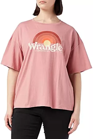 Wrangler Damen T-Shirts - Womens Girlfriend Tee T-Shirt, Dusty Rose, Medium