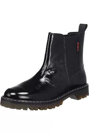 Kickers Damen Kickdeckfit Chelsea-Stiefel, Schwarz Lack, 41 EU