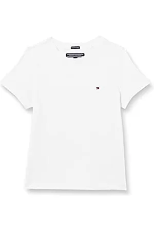 Tommy Hilfiger Jungen T-Shirts - Jungen T-Shirt Kurzarm Rundhalsausschnitt, Weiß (Bright White), 9 Monate