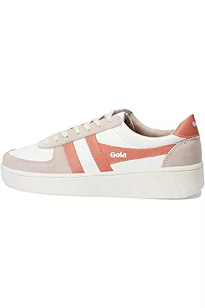 Gola Damen Schuhe - Damen Grandslam Pure Sneaker, White Blossom Hot Coral, 38 EU
