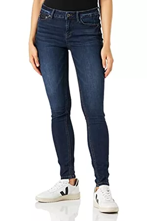 TOM TAILOR Damen Skinny Jeans - Damen Jeans 20622022 Jona Extra Skinny, 10282 - Dark Stone Wash Denim, 28W / 34L