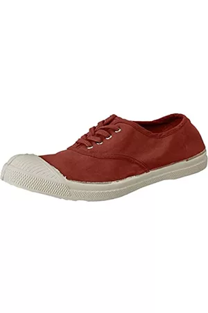 Bensimon Damen Schuhe - Damen Zehen-Schnürsenkel Sneaker, Mahagoni, 36 EU