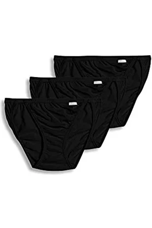 Jockey Damen String Bikinis - Women's Underwear Elance String Bikini - 3 Pack, black, 7