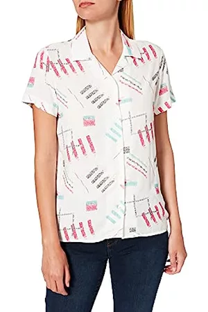 Mexx Damen Tuniken - Damen Hemd, Mehrfarbig (Geometric Printed 318296), (Herstellergröße: XX-Large)