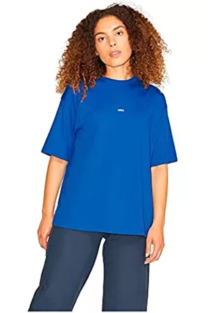 JACK & JONES Damen Bedruckte T-Shirts - JJXX Women's JXANDREA SS Loose Every Tee NOOS T-Shirt, Blue Iolite/Print:White Logo, XL