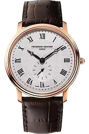 Frederique Constant Damen Uhren mit Lederarmband - Damen Analog Quarz Uhr mit Leder Armband FC-235M4S4