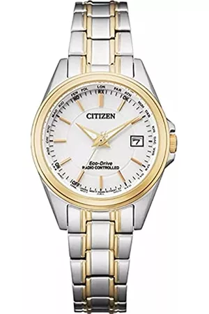 Citizen Damen Damen Analog Quarz Uhr mit Edelstahl Armband EC1186-85A