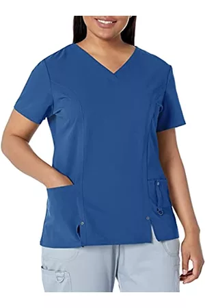 Dickies Damen T-Shirts - Damen V-Neck Scrubs Top Krankenhauskleidung, Oberteil, königsblau, XX-Large