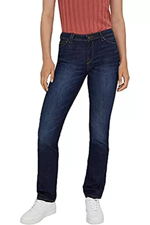 ESPRIT Damen Cropped Jeans - EDC by Damen Low Cut Jeans, 901/BLUE Dark WASH 3, 31/34