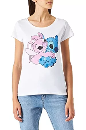 Disney Damen Shirts - Damen Wodlilots023 T-Shirt, weiß, Small