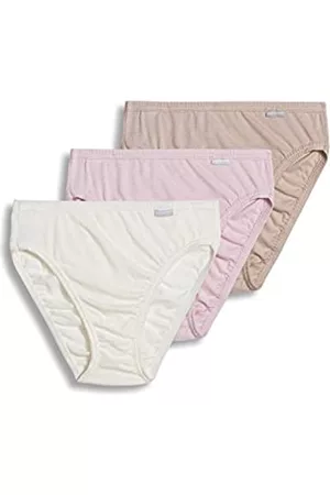 Jockey Damen Slips - Women's Underwear Elance French Cut - 3 Pack, white/pale cosmetic/pink shadow, 5