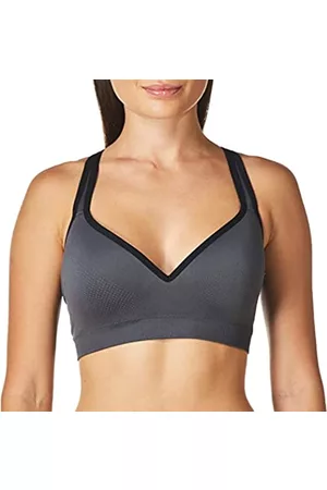 Jockey Damen Sport BHs - Damen Molded Cup Seamless Bra Sport BH, Eisengrau, L EU