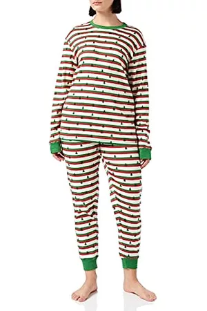 Hatley Schlafanzüge - Unisex Lights Candy Stripes and Family Pyjamas Pyjamaset, Holiday Pines-Herren Pyjama Set, M Regular