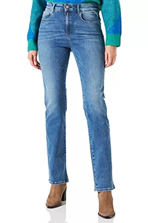 Replay Damen Cropped Jeans - Damen Florie Jeans, Blue (Blue Denim 91), 32W / 32L