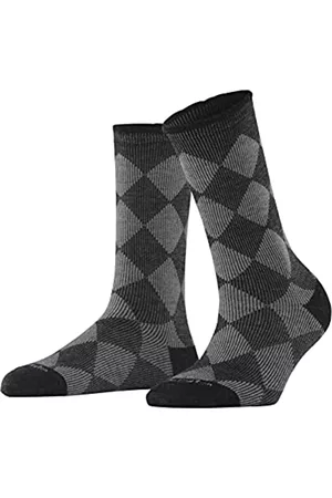 Burlington Damen Socken & Strümpfe - Damen Socken Dalston, Nachhaltige biologische Baumwolle Schurwolle, 1 Paar, Schwarz (Black 3000), 36-41